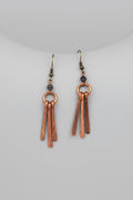 Hammered Copper Dangle Earrings