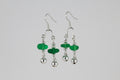 Sterling Silver U-Shaped Chandelier Beach Glass Earrings