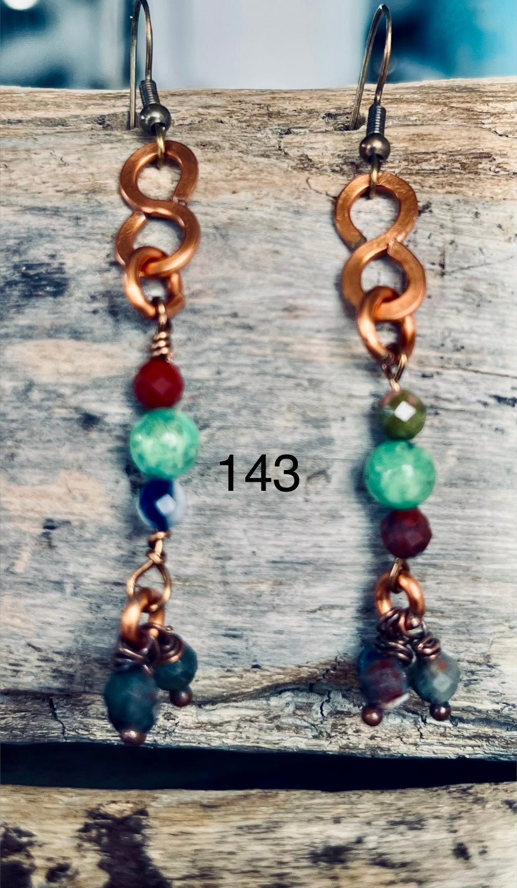 Copper Figure-8 Dangle Earrings II