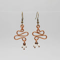 Copper Chinese Pearl Dangle Earrings