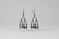 Bronze Bloodstone Chandelier Dangle Earrings