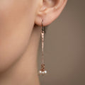 Hammered Propeller Copper Dangle Earrings