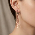 Hammered Copper Dangle Earrings II