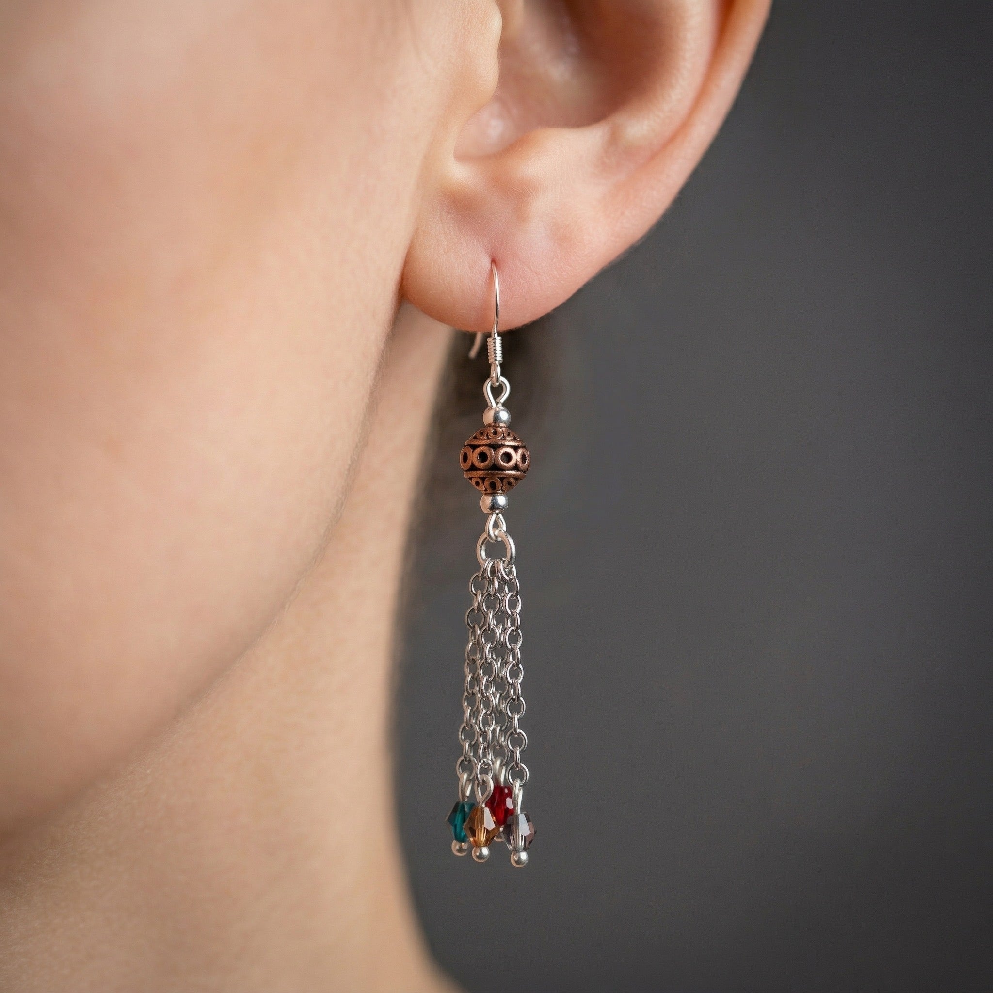Silver Chain Dangle Earrings