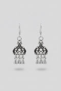 Antique Tibetan Dangle Silver Earrings