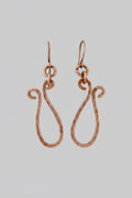 Hammered Copper Dangle Earrings – Handcrafted Artisan Jewelry