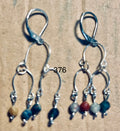 Silver Chandelier Earrings with Bloodstone Beads