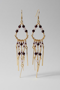 African Purple Bead Earrings | 14K Gold Filled Wire